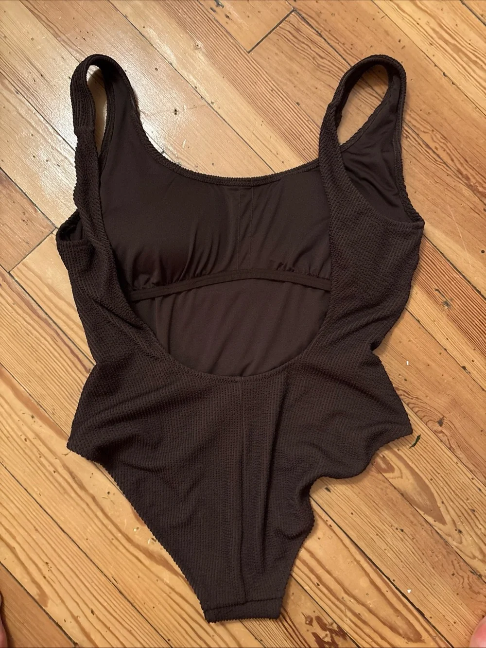 J Crew Claudia Scrunchie One-Piece, Sz 16, Inky Espresso